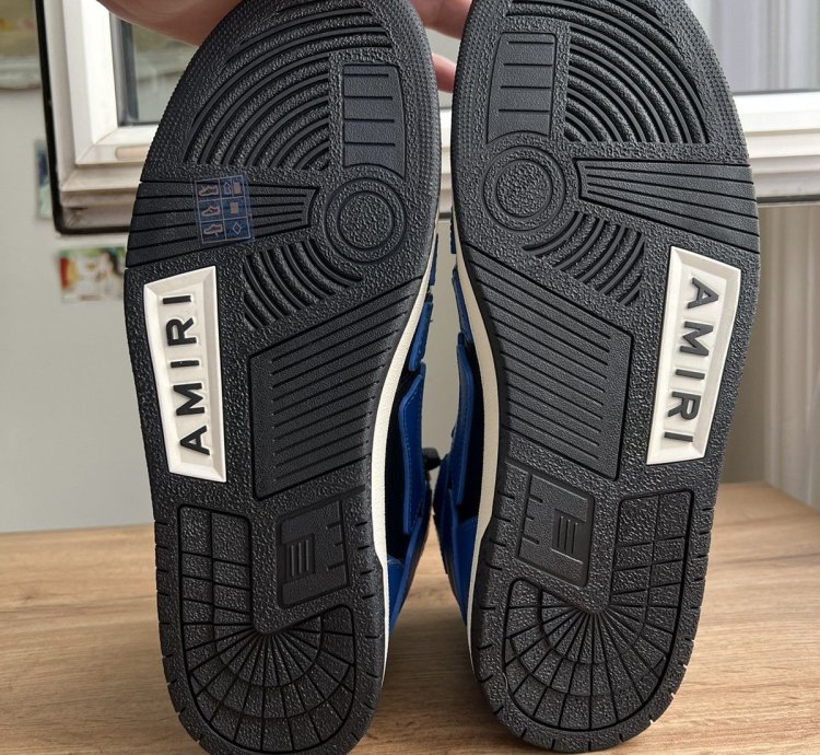 Amiri Skel High Sneaker Black Blue Size 43