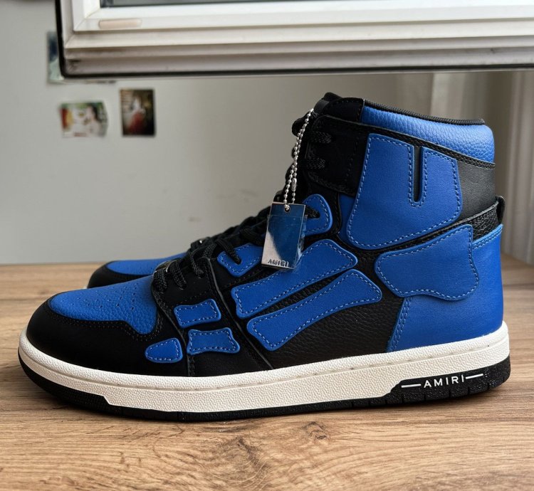 Amiri Skel High Sneaker Black Blue Size 43