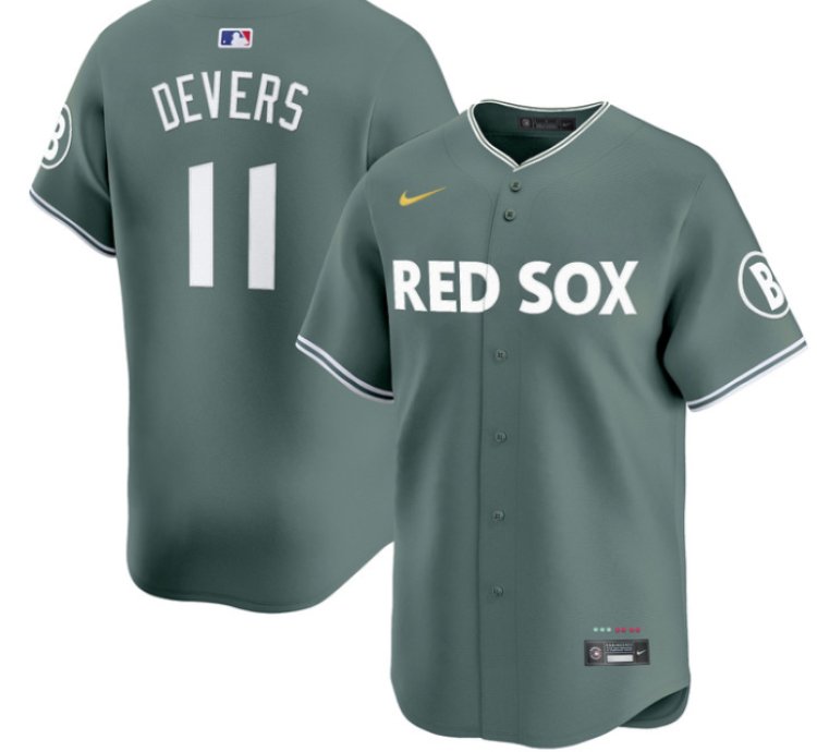 Rafael Devers Jersey 11 Boston Red Sox 2025 City Connect Vapor Premier Limited Stitched Green