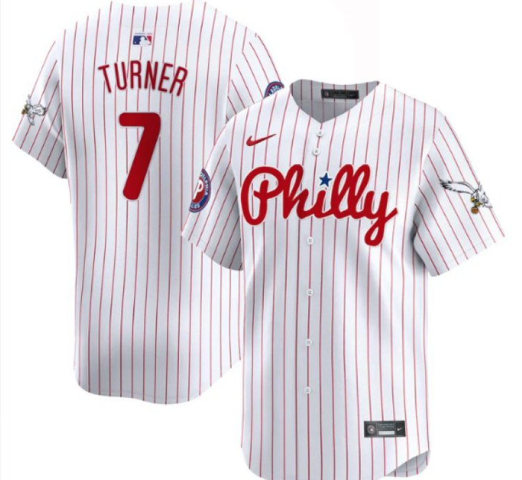 Trea Turner Jersey 7 Phillies And Eagles Vapor Premier Limited Stitched Pinstripe