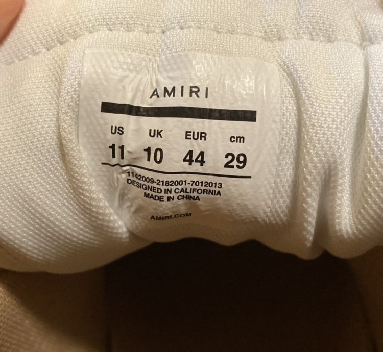 Amiri Skel High Tan White Eu 44 Us 11 Skeleton Hightop