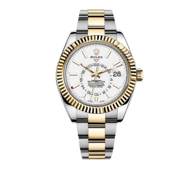 Rolex Sky-dweller 326933 Stainless Steel Yellow Gold White Dial 2022