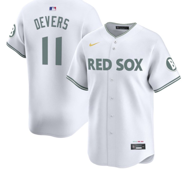 Rafael Devers Jersey 11 Boston Red Sox 2025 City Connect Vapor Premier Limited Stitched White