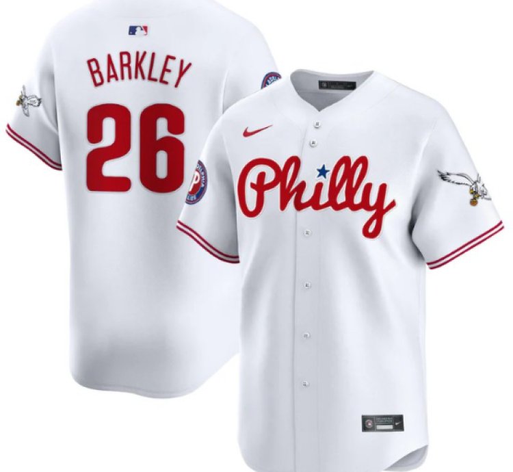 Saquon Barkley Jersey 26 Phillies And Eagles Vapor Premier Limited Stitched White