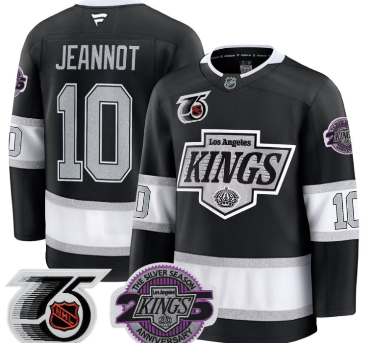 Men Tanner Jeannot Jersey 10 Los Angeles Kings 91-92 75th 25th Anniversary Black