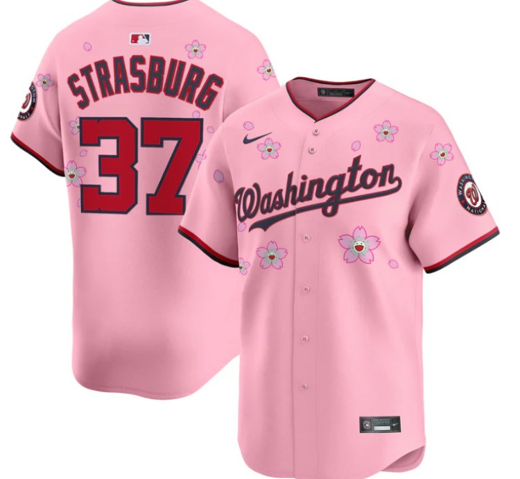 Stephen Strasburg Jersey 37 Washington Nationals Cherry Blossom Vapor Premier Limited Stitched