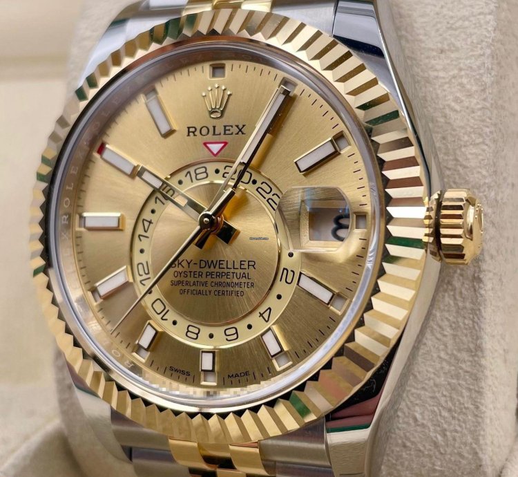 Rolex Sky-dweller 326933 Two Tone Champagne Dial Jubilee Bracelet Unworn 2023