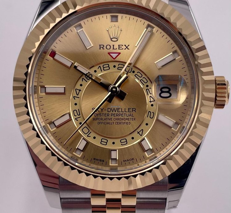 Rolex Sky-dweller 326933 Two Tone Champagne Dial Jubilee Bracelet Unworn 2023