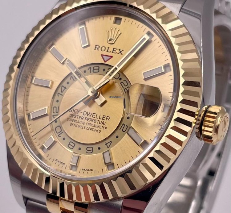 Rolex Sky-dweller 326933 Two Tone Champagne Dial Jubilee Bracelet Unworn 2023