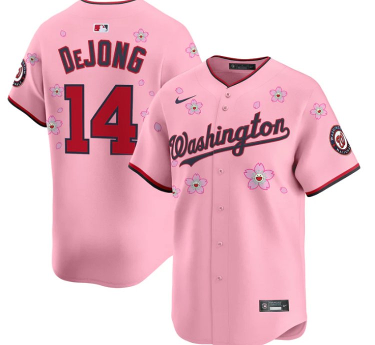 Paul Dejong Jersey 14 Washington Nationals Cherry Blossom Vapor Premier Limited Stitched
