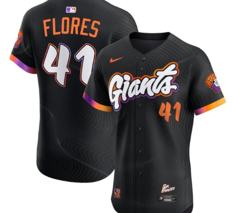 Wilmer Flores Jersey 41 San Francisco Giants 2025 City Connect Vapor Premier Elite Stitched