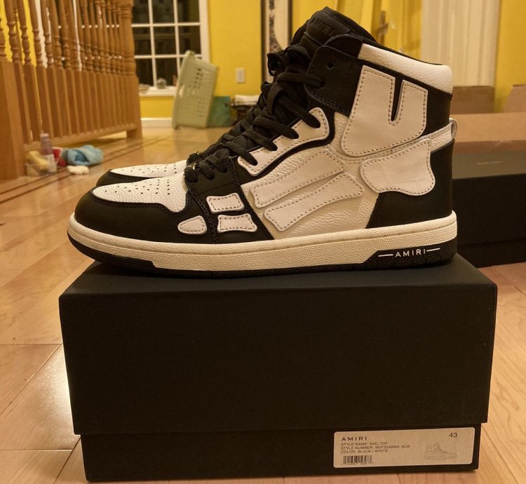 Amiri Skel Hightops Black And White Eu 43 Us 10 Skeleton