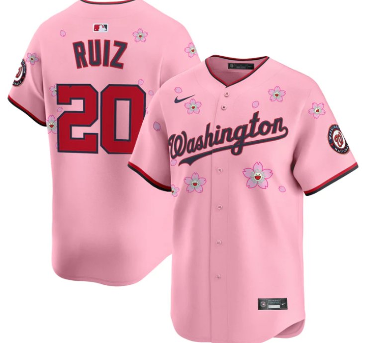 Keibert Ruiz Jersey 20 Washington Nationals Cherry Blossom Vapor Premier Limited Stitched