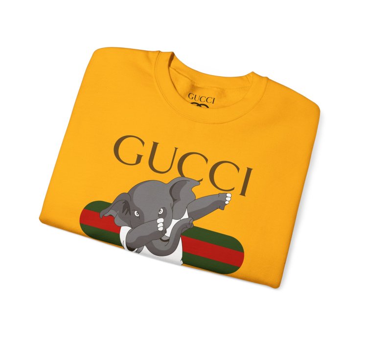 Gucci Elephant Gold Sweatshirt - Size Usa