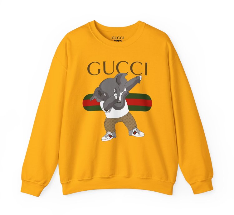 Gucci Elephant Gold Sweatshirt - Size Usa