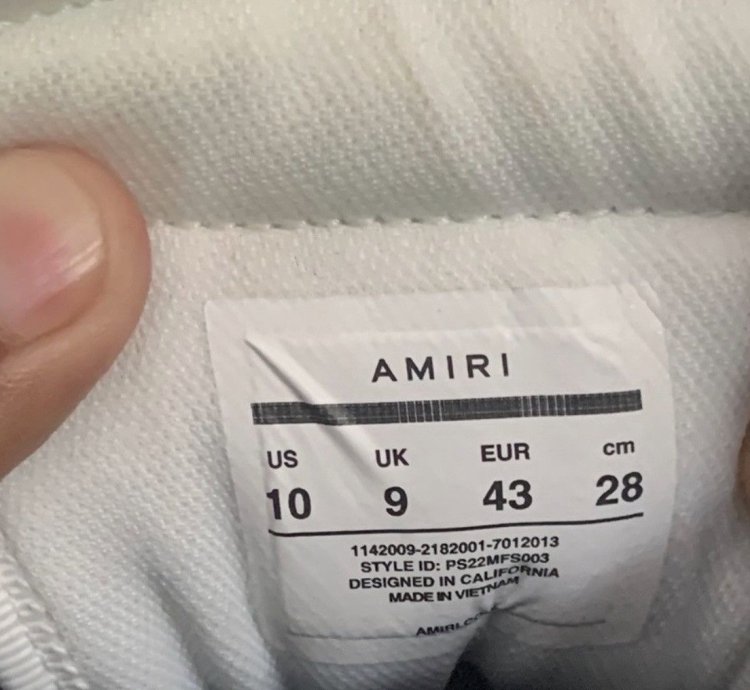 Amiri Skel Low Top Bone