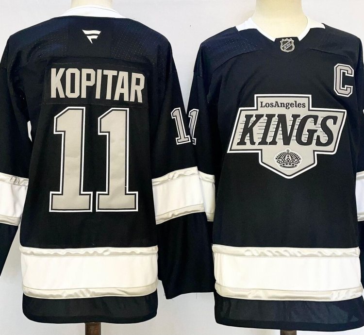 Mens Anze Kopitar Jersey 11 Los Angeles Kings Black All Stitched