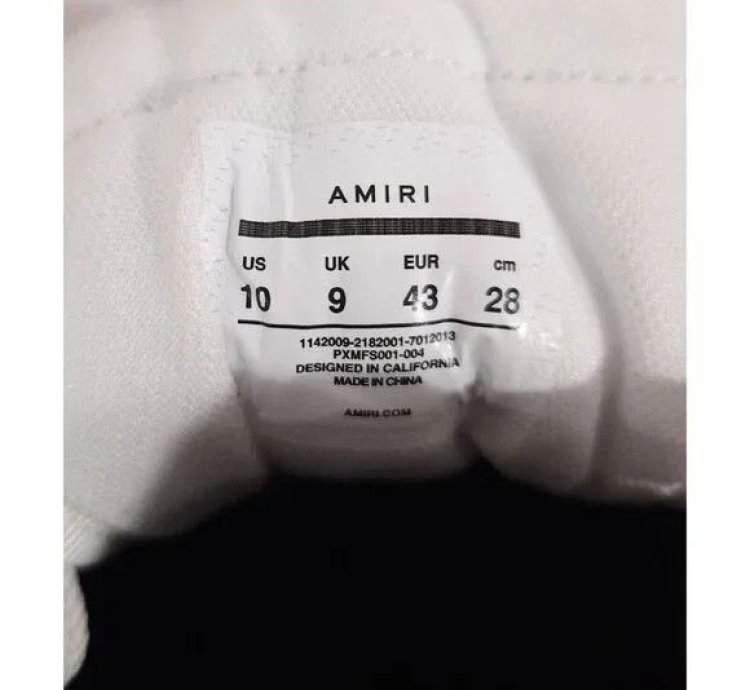 Amiri Skel Skeleton High-top Leather Sneakers 43 Us 10 New