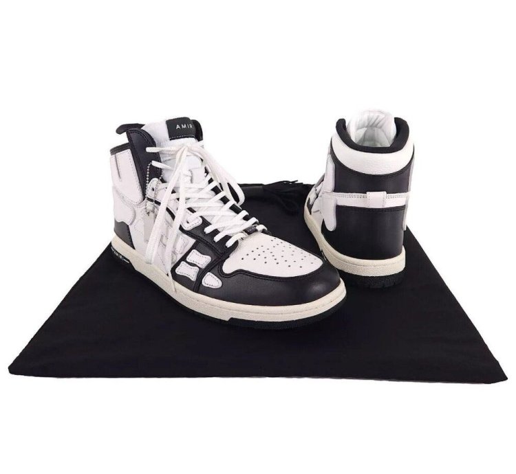 Amiri Skel Skeleton High-top Leather Sneakers 43 Us 10 New