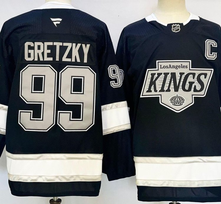 Mens Wayne Gretzky Jersey 99 Los Angeles Kings Black All Stitched