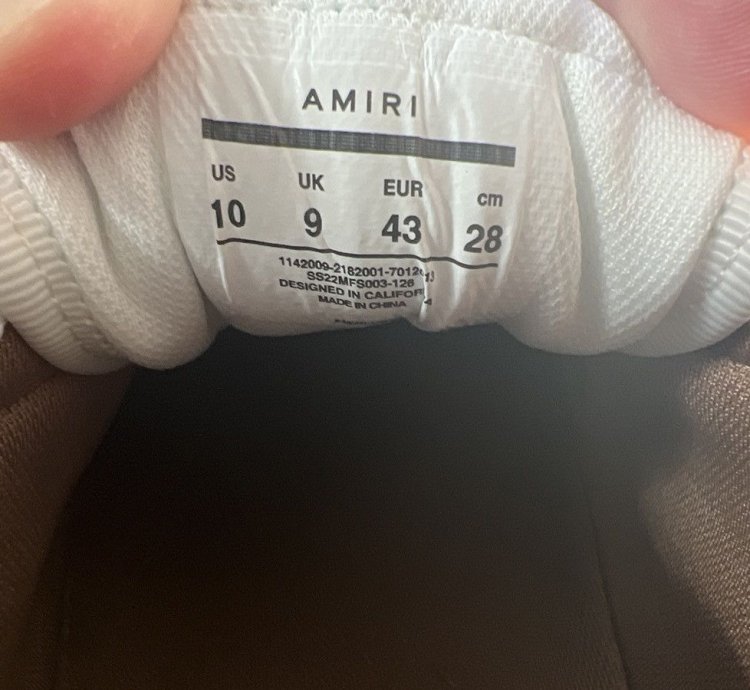 Amiri Skel Sneaker White Brown