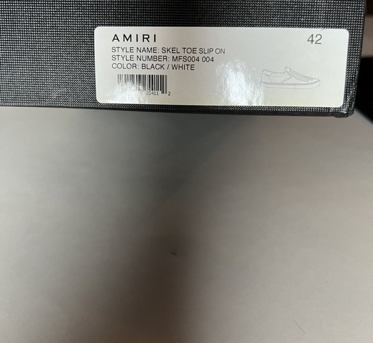 Amiri Skel Toe Slip On Sneakers