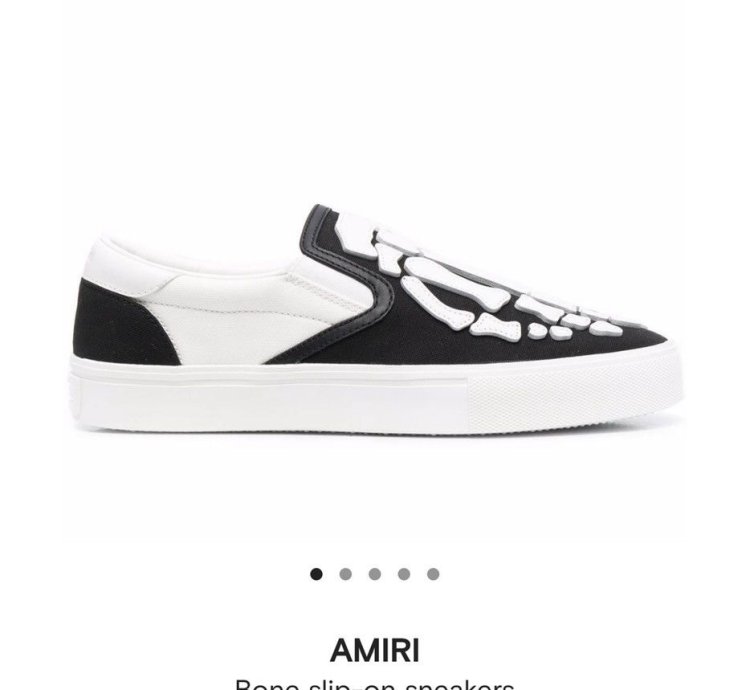 Amiri Skel Toe Slip On Sneakers