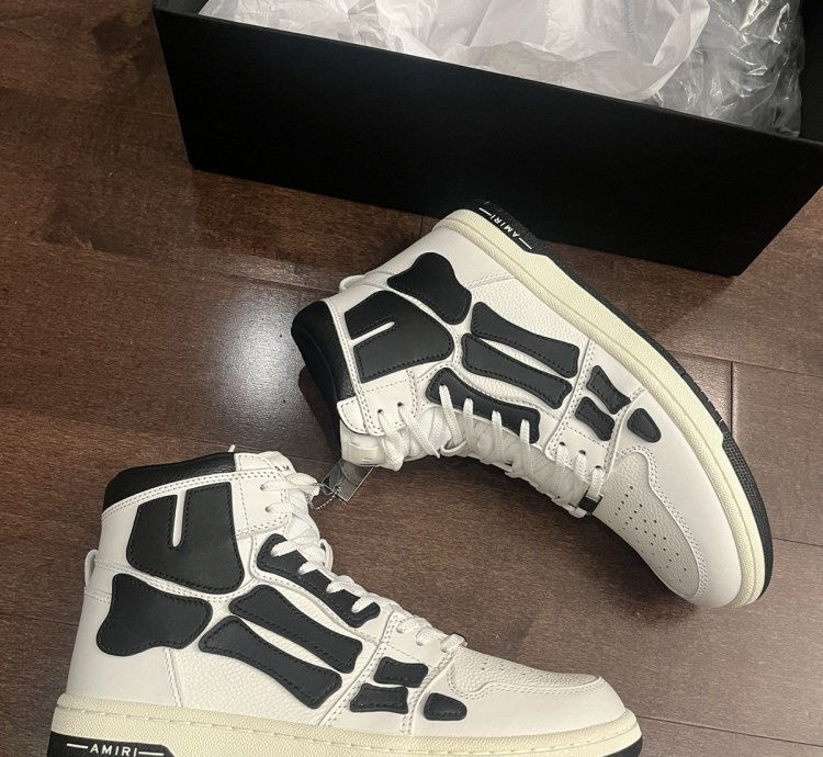 Amiri Skel Top Black White Sneakers