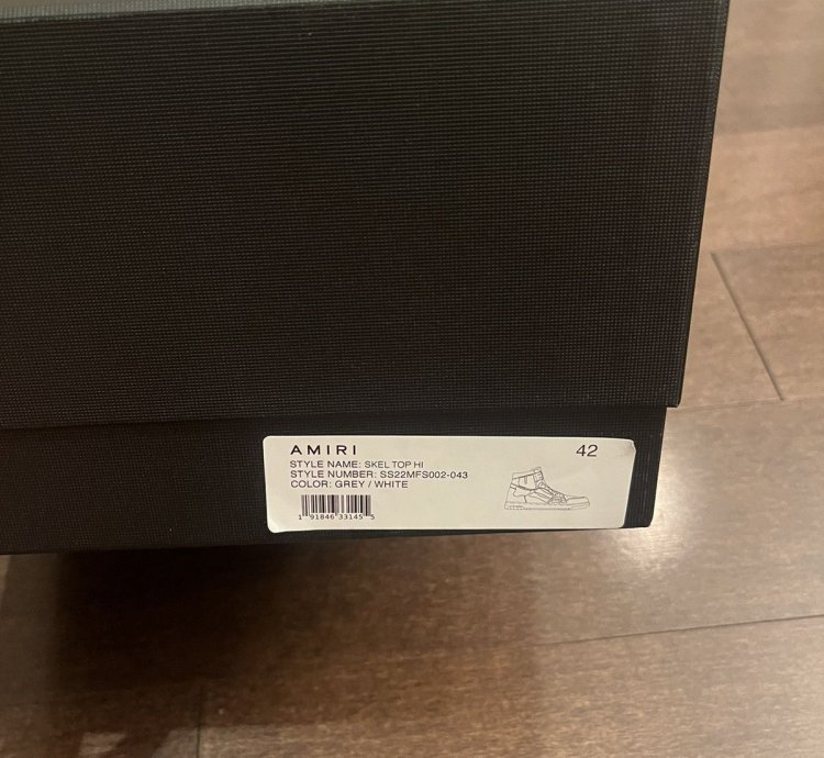 Amiri Skel Top Black White Sneakers