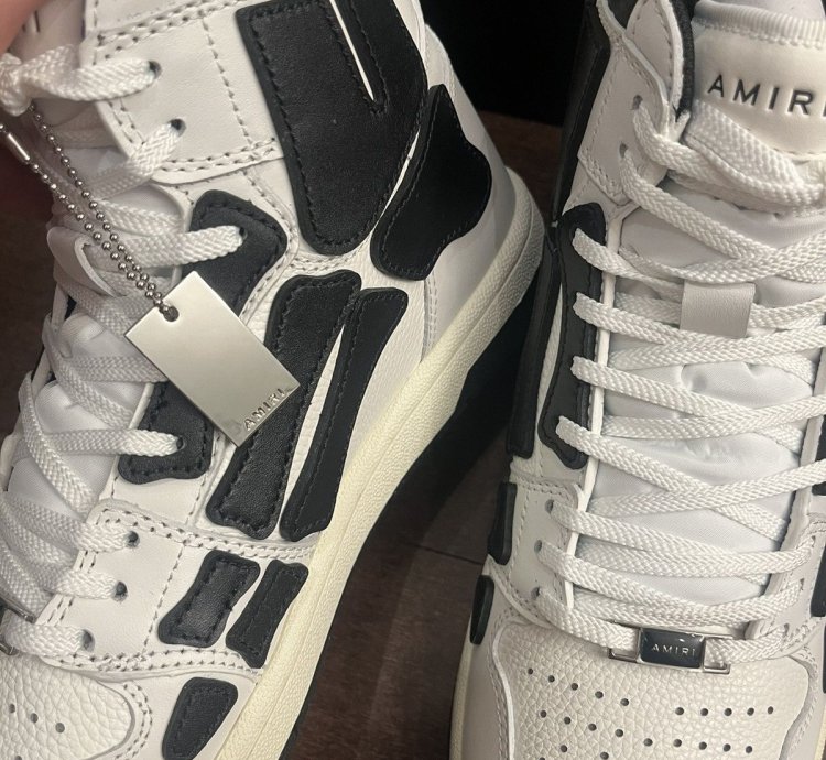 Amiri Skel Top Black White Sneakers