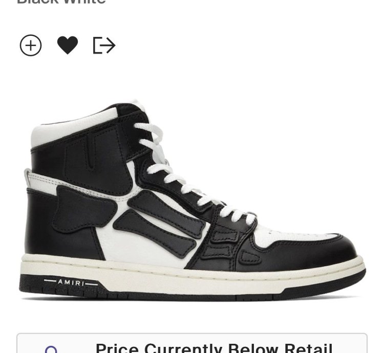 Amiri Skel Top Hi - Black And White