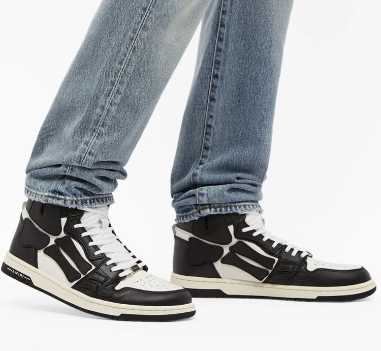 Amiri Skel Top Hi - Black And White