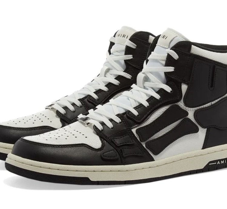 Amiri Skel Top Hi - Black And White