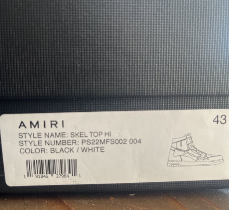 Amiri Skel Top Hi - Black And White