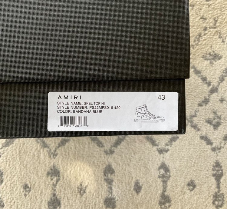 Amiri Skel Top Hi Bandana Blue