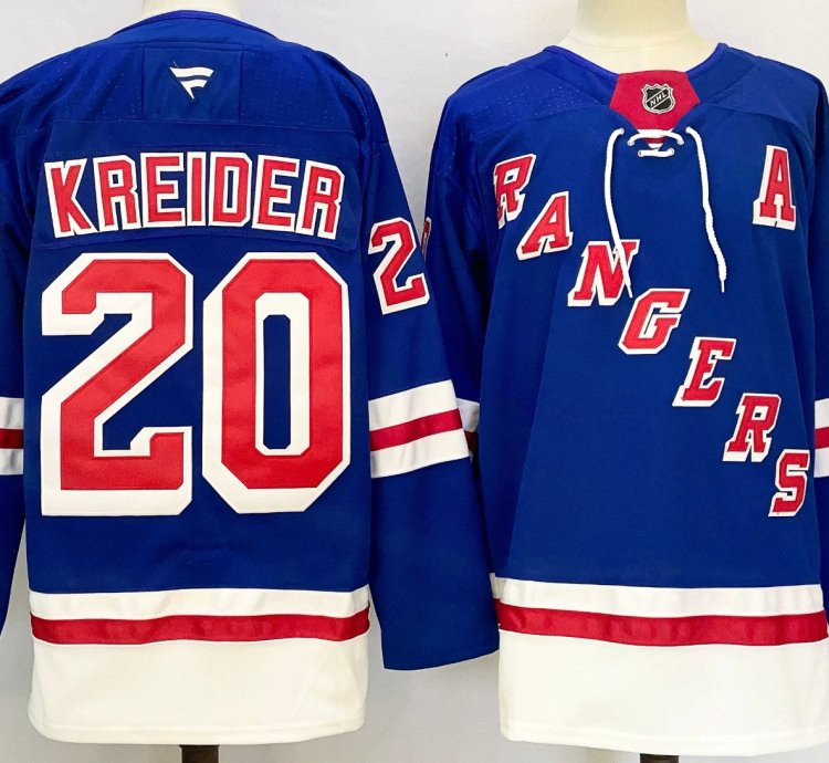 Mens Chris Kreider Jersey 20 New York Rangers Blue Home Stitched