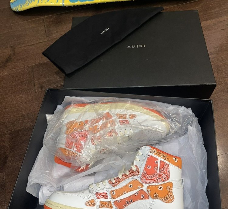 Amiri Skel Top Hi Bandana Sneakers