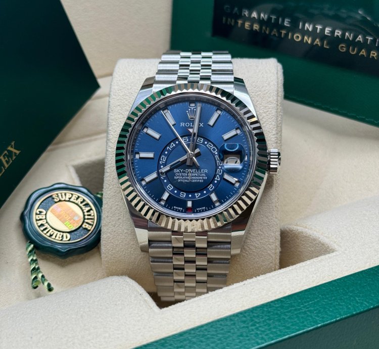 Rolex Sky-dweller 326934 Jubilee Bracelet Blue Dial Mint 2021
