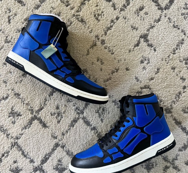 Amiri Skel Top Hi Black Blue