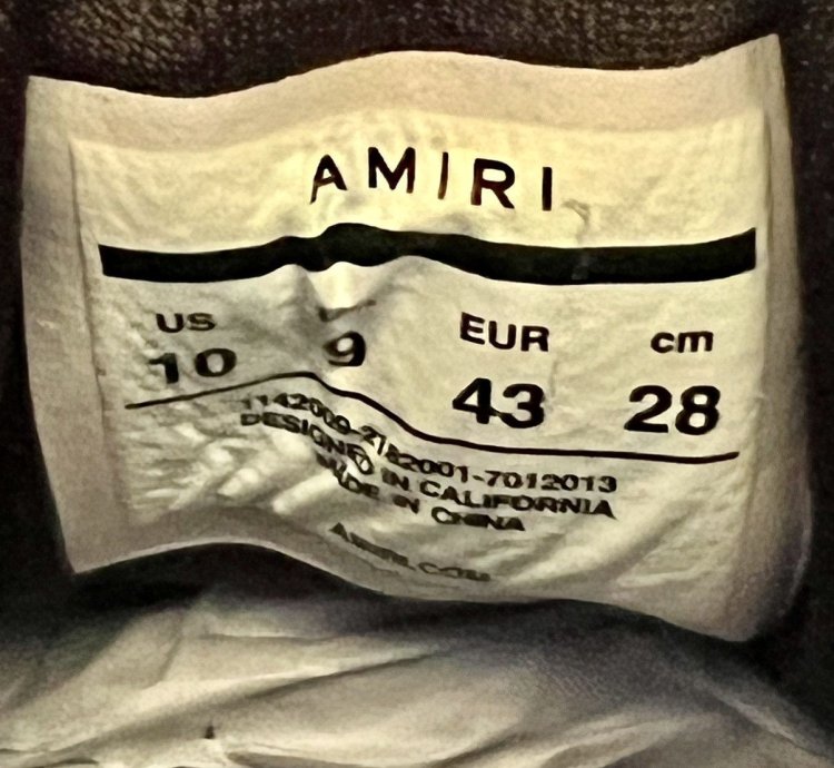 Amiri Skel Top Hi Black Blue