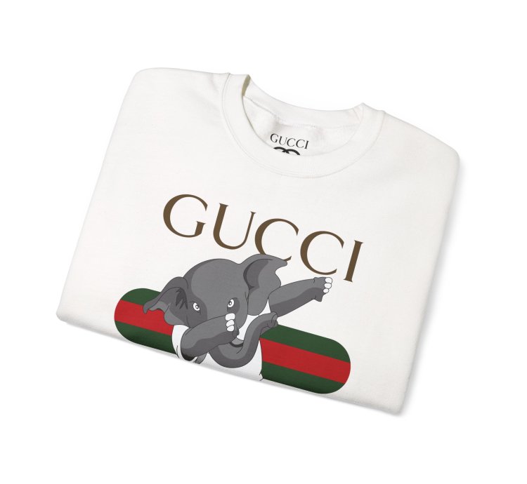 Gucci Elephant White Sweatshirt - Size Usa