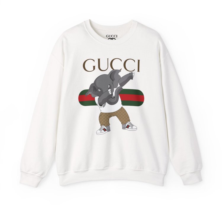 Gucci Elephant White Sweatshirt - Size Usa