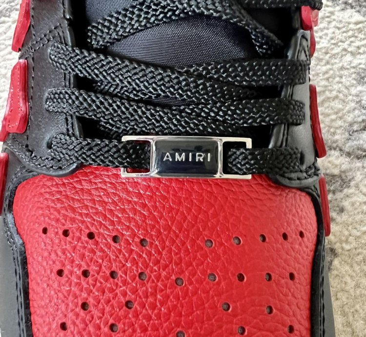 Amiri Skel Top Hi Black Red