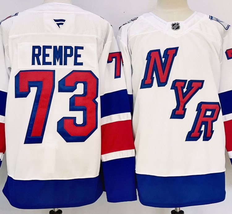 Mens Matt Rempe Jersey 73 New York Rangers White Alternate Stitched