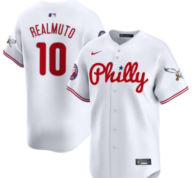 Jtrealmuto Jersey 10 Phillies And Eagles Vapor Premier Limited Stitched White