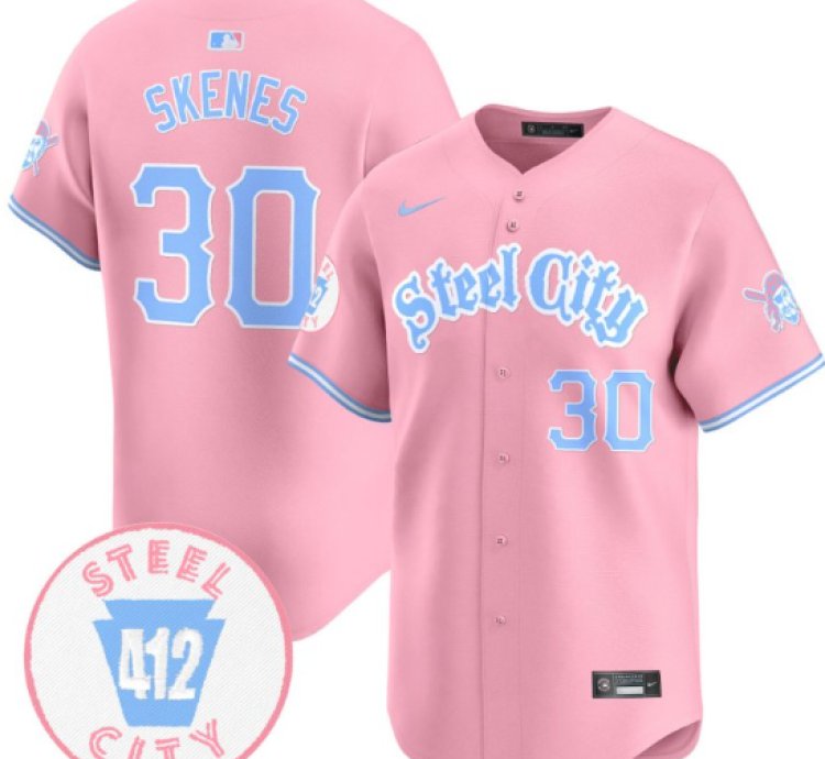 Paul Skenes Jersey 30 Pittsburgh Pirates Bubblegum Pink Vapor Premier Limited Stitched Pink