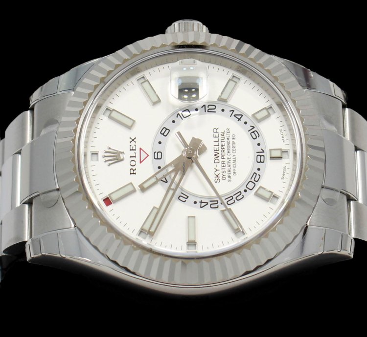 Rolex Sky-dweller 326934 Steel White Dial Oyster Perpetual Box Papers New