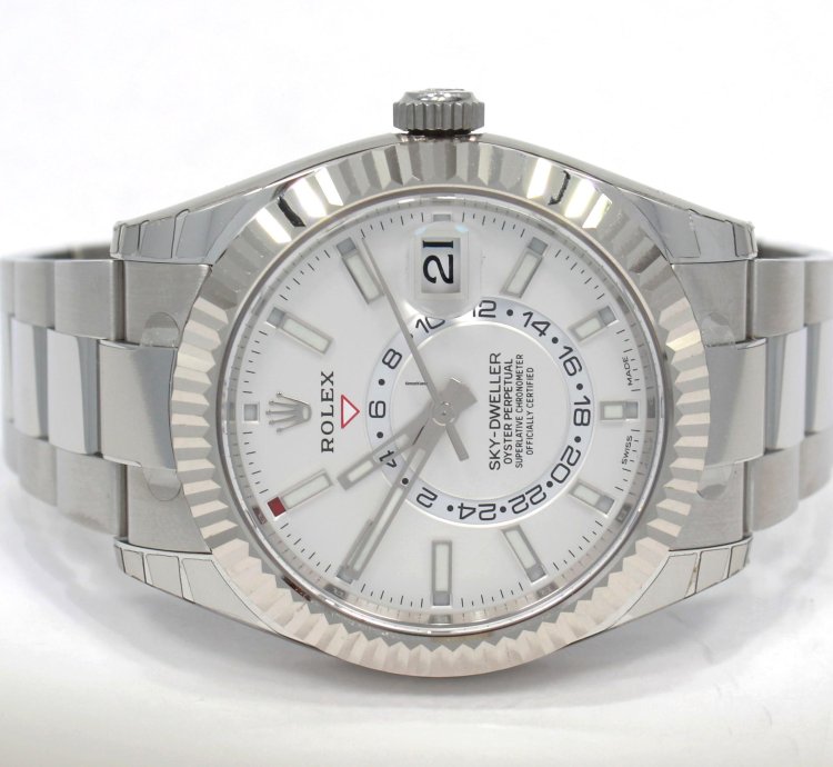 Rolex Sky-dweller 326934 Steel White Dial Oyster Perpetual Box Papers New