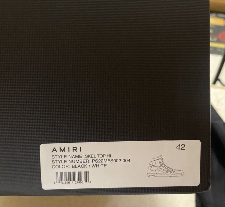 Amiri Skel Top Hi Size 42