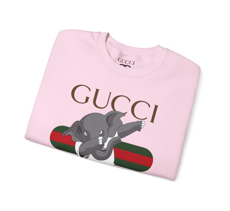 Gucci Elephant Light Pink Sweatshirt - Size Usa